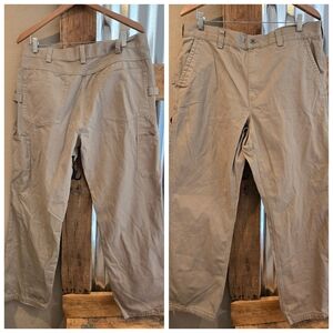 Duluth Trading Khaki Carpenter Pants Mens 38/34